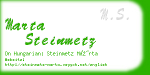 marta steinmetz business card